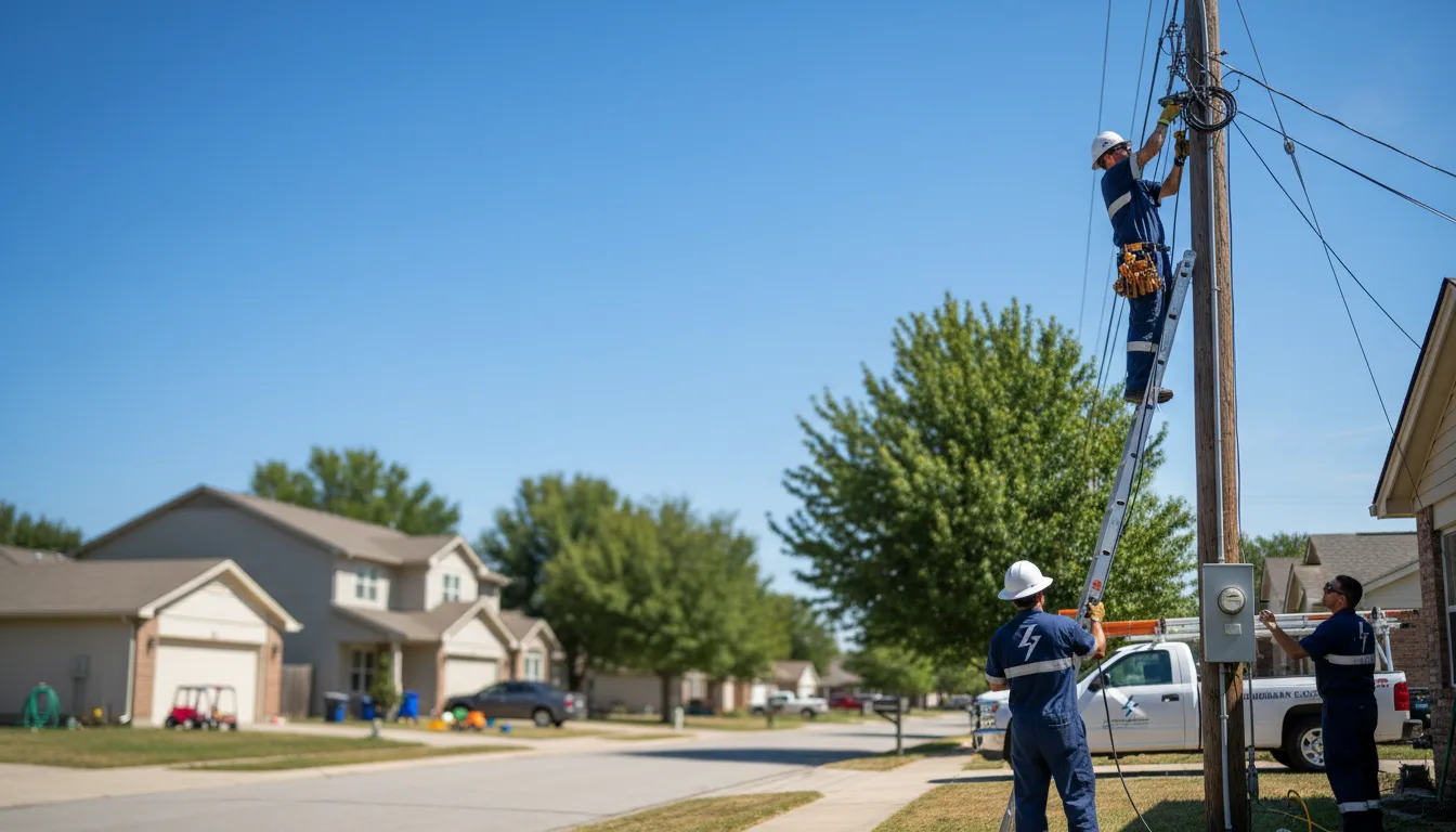 Residential electrician providing installation services in Hutto, TX